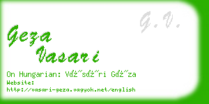 geza vasari business card